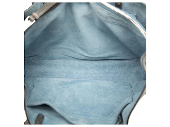 Tote Prada in vitello Glace Grigio Etiquette Marrone Grigio antracite - vista 4