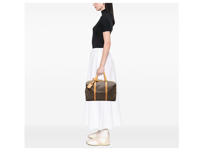 Louis Vuitton Brown Monogram Sac Souple 35 Marrone - vista 8
