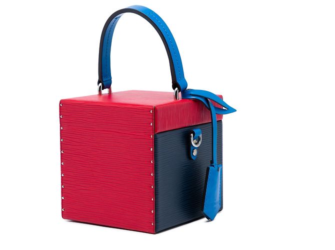 Borsa Vanity Box Bleecker Louis Vuitton Blue Tricolor Epi Blu navy - vista 2