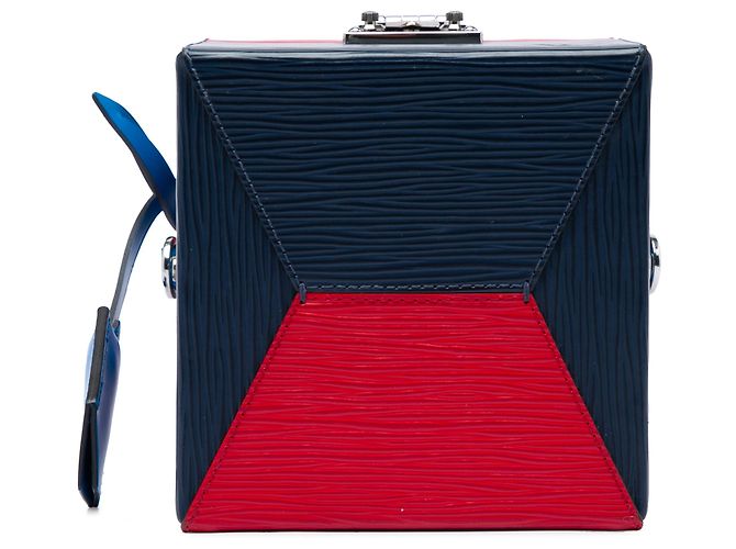 Borsa Vanity Box Bleecker Louis Vuitton Blue Tricolor Epi Blu navy - vista 3