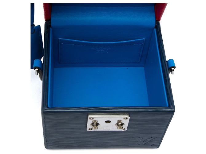 Borsa Vanity Box Bleecker Louis Vuitton Blue Tricolor Epi Blu navy - vista 4