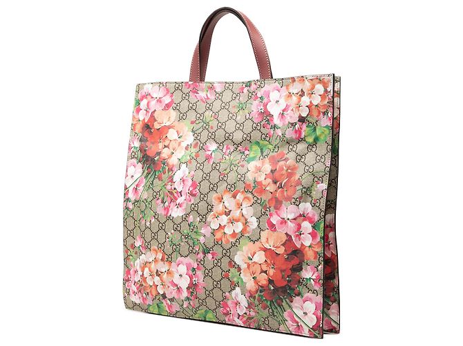 Gucci Beige GG Supreme Blooms Convertible Tote - view 2