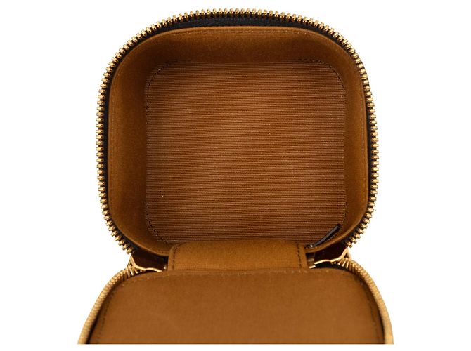 Céline Celine Mini Triomphe Vanity Case en toile enduite marron Marron foncé - vue 4