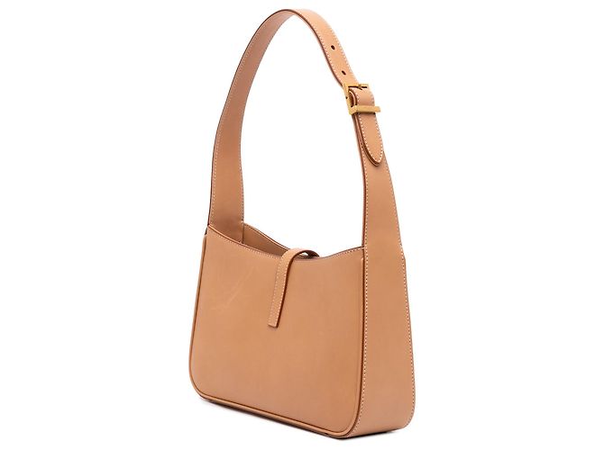 Saint Laurent Le 5 a 7 in pelle di vitello liscia marrone Marrone chiaro - vista 2