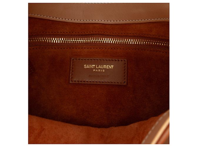 Saint Laurent Le 5 a 7 in pelle di vitello liscia marrone Marrone chiaro - vista 5