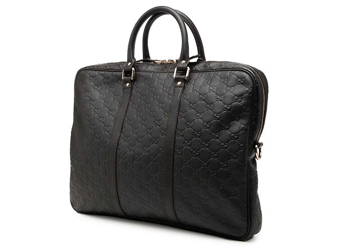 Borsa business Gucci Brown Guccissima Marrone Marrone scuro - vista 2