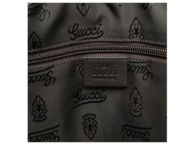Borsa business Gucci Brown Guccissima Marrone Marrone scuro - vista 5