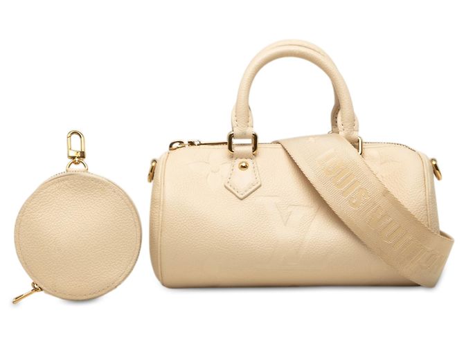 Louis Vuitton Brown Monogram Empreinte Giant Papillon BB Marrone Beige - vista 7