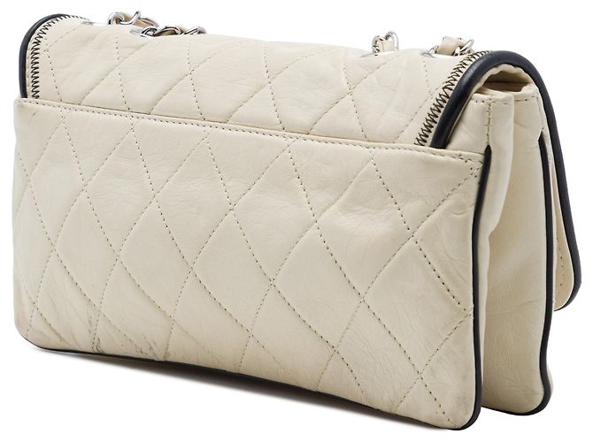 Chanel White Quilted Aged Lambskin Reissue 2.55 East West Flap Bianco Crudo - vista 2