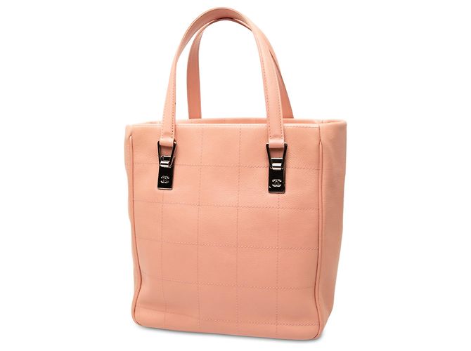 Chanel Pink CC Chocolate Bar Caviar Tote - Ansicht 2