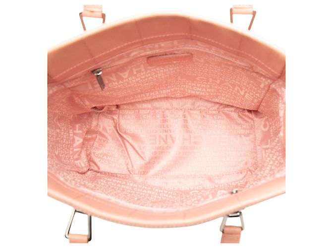 Chanel Pink CC Chocolate Bar Caviar Tote - Ansicht 4