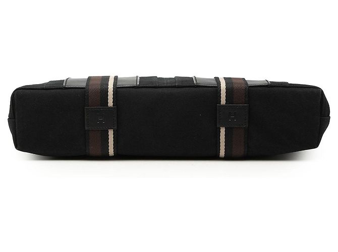 Hermès Black Canvas Sac Troca Horizontal MM Negro - vista 3
