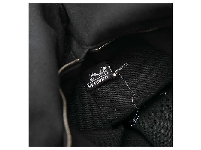 Hermès Black Canvas Sac Troca Horizontal MM Negro - vista 5