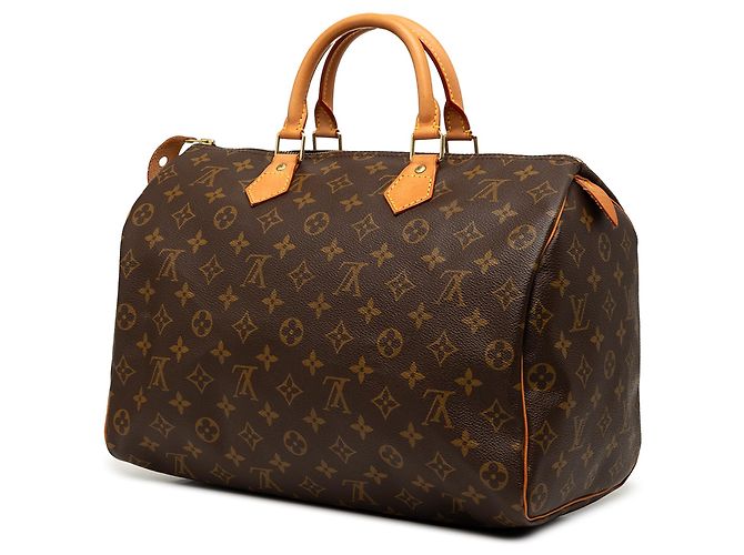 Louis Vuitton Brown Monogram Speedy 35 Marrone - vista 2