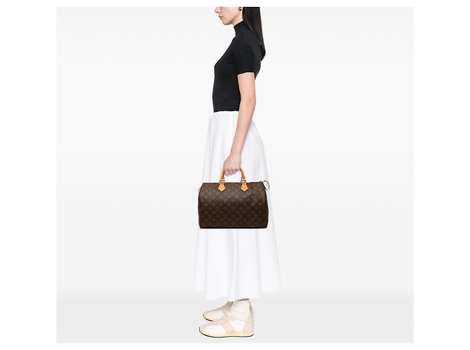 Louis Vuitton Brown Monogram Speedy 35 Marrone - vista 6
