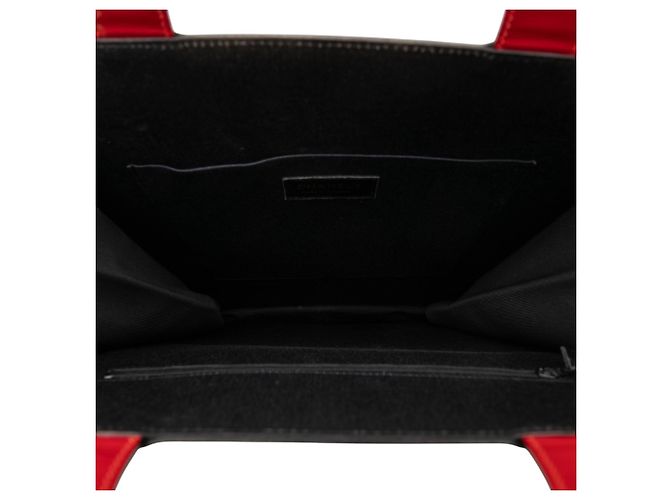 Borsa Tote Verticale Chanel Red Choco Bar Patent Coco Mademoiselle Rosso - vista 4