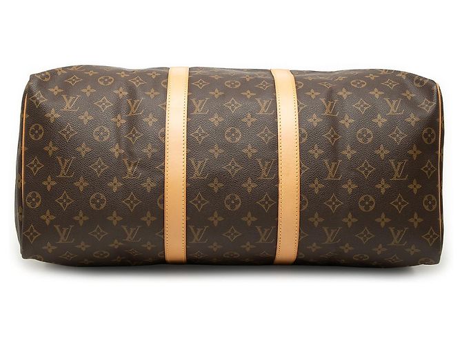 Louis Vuitton Brown Monogram Keepall 50 Marrone - vista 3