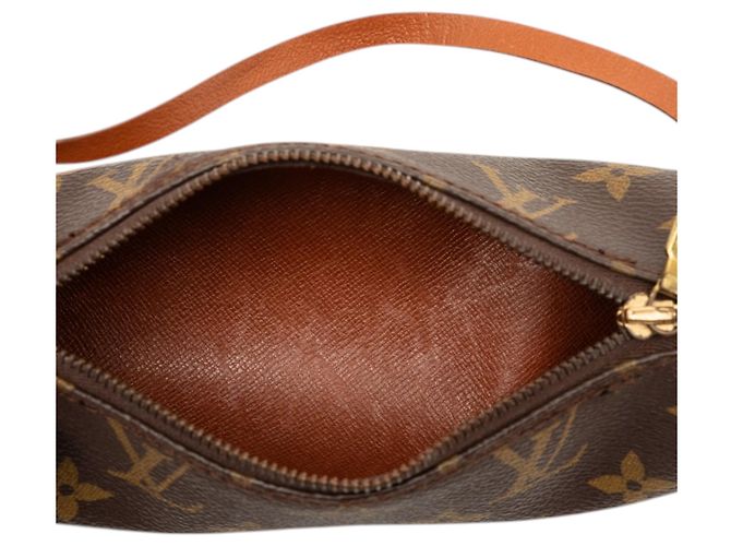 Louis Vuitton Brown Monogram Papillon Pochette Marrone - vista 4