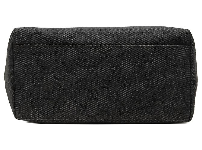 Borsa a tracolla Gucci in denim GG nero - vista 3