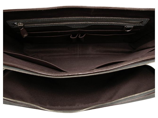 Louis Vuitton Gray Taiga Vassili GM Marrone - vista 4