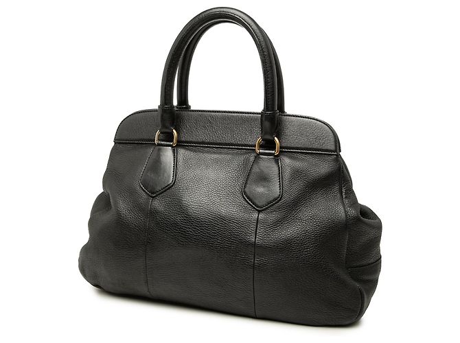 Borsa Prada in Vitello Daino nera Nero - vista 2