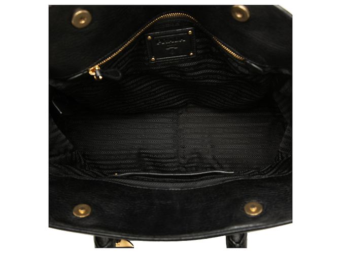Borsa Prada in Vitello Daino nera Nero - vista 4