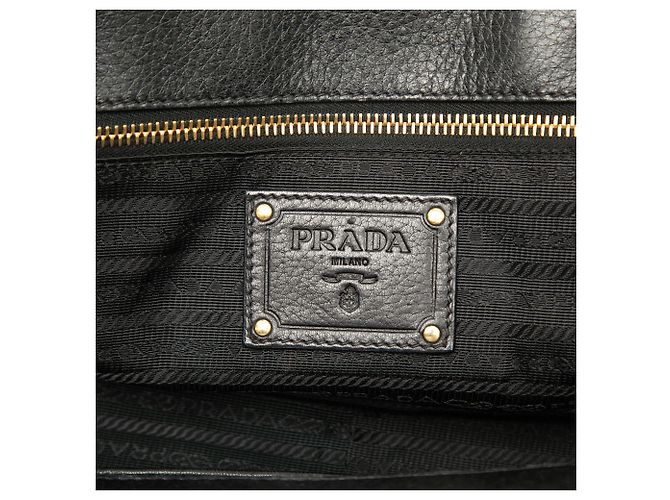 Borsa Prada in Vitello Daino nera Nero - vista 5