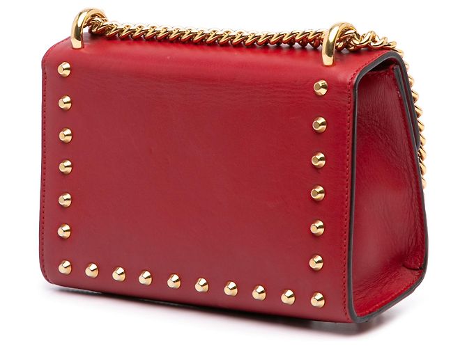 Padlock Gucci Borsa Crossbody in pelle rossa Small con perle e chiusura a lucchetto Rosso - vista 2