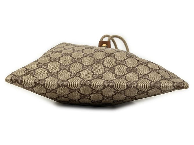 Pouch con coulisse Gucci Beige GG Supreme - vista 3