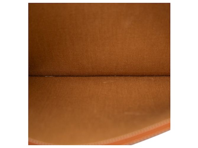 Céline Clutch Celine Brown Triomphe Coated Canvas Marrone Marrone scuro - vista 4