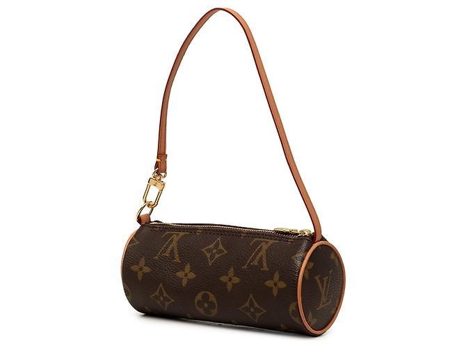 Louis Vuitton Brown Monogram Papillon Pochette Marrone - vista 2