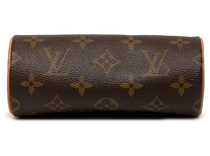Louis Vuitton Brown Monogram Papillon Pochette Marrone - vista 3