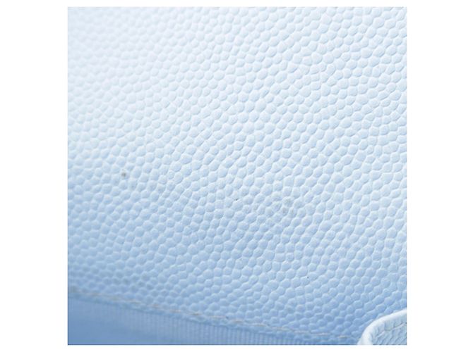 Cartera de solapa Chanel Blue CC Quilted Caviar Azul Azul claro - vista 10