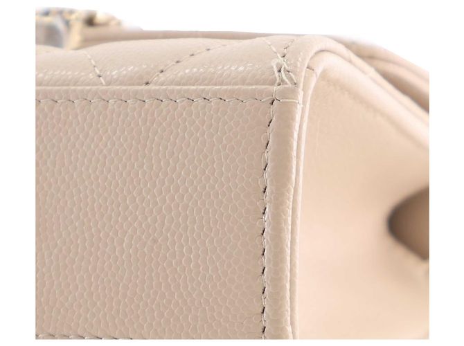 Borsa Chanel Brown Nano CC Quilted Caviar Coco Top Handle Bag Marrone Beige - vista 10
