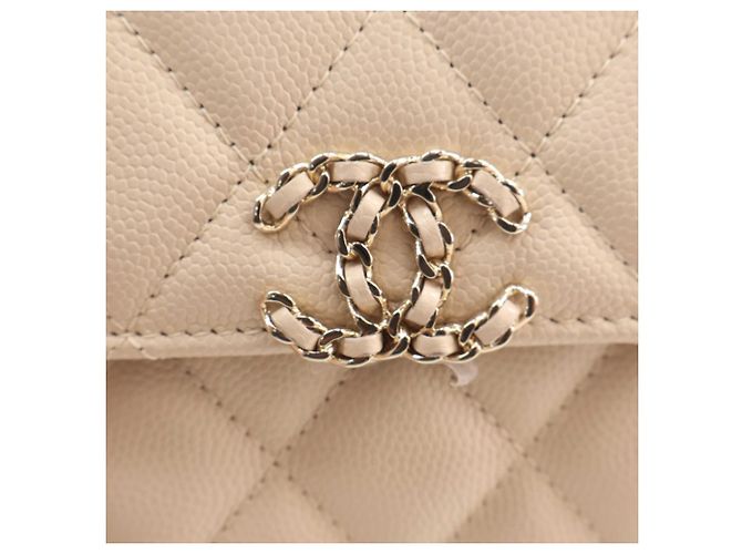Borsa Chanel Brown Nano CC Quilted Caviar Coco Top Handle Bag Marrone Beige - vista 6