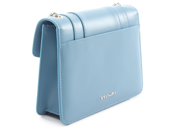 Bulgari Bvlgari Serpenti Forever Crossbody in pelle blu Blu chiaro - vista 2