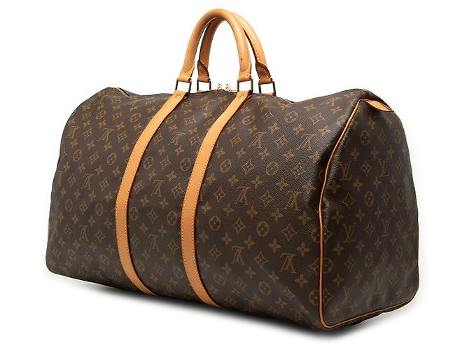 Louis Vuitton Brown Monogram Keepall 55 Marrone - vista 2