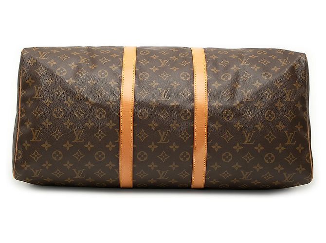 Louis Vuitton Brown Monogram Keepall 55 Marrone - vista 3