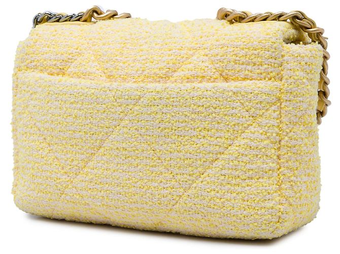 Chanel Yellow Medium Tweed 19 Flap Giallo - vista 2