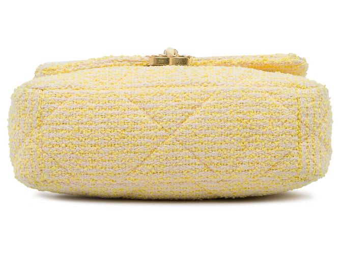 Chanel Yellow Medium Tweed 19 Flap Giallo - vista 3