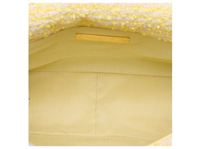 Chanel Yellow Medium Tweed 19 Flap Giallo - vista 4