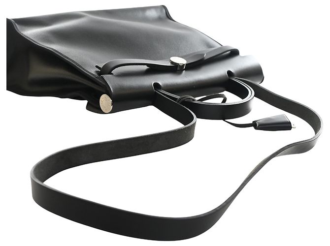 Hermès Black Toile H Berline Herbag Zip 31 Nero - vista 12