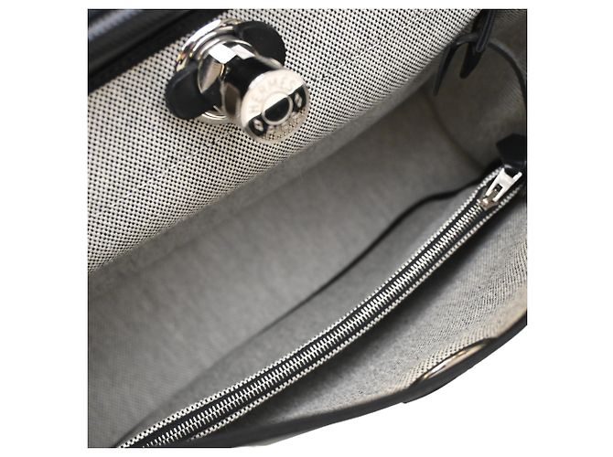 Hermès Black Toile H Berline Herbag Zip 31 Nero - vista 4