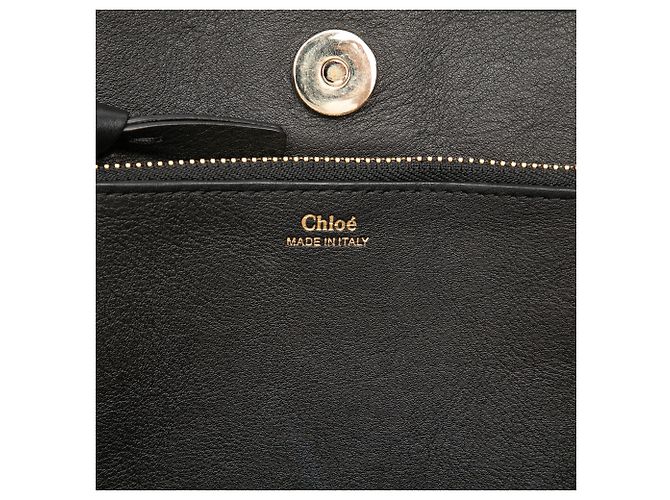 Tote Chloé Faye in pelle di vitello nera Nero - vista 5