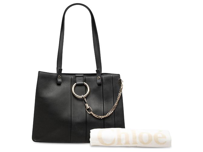 Tote Chloé Faye in pelle di vitello nera Nero - vista 7