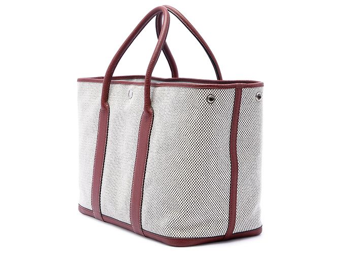 Hermès Garden Party 36 in Toile Beige e Negonda - vista 2
