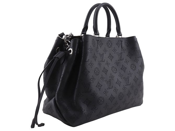 Borsa Louis Vuitton Black Monogram Mahina Bella Tote Nero - vista 2