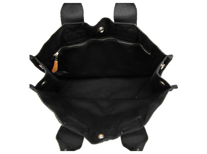 Hermès Black Canvas Fourre Tout PM Nero - vista 4