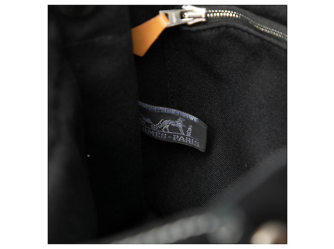 Hermès Black Canvas Fourre Tout PM Nero - vista 5