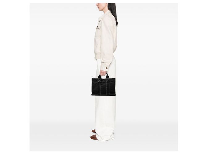 Hermès Black Canvas Fourre Tout PM Nero - vista 8